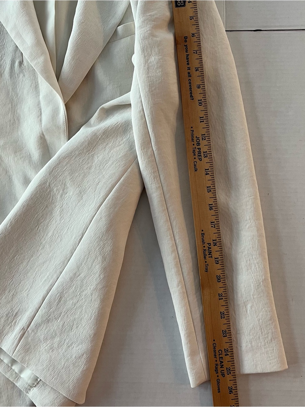Aritzia Wilfred Generation Blazer Women’s Large Light Birch White Oversized - Picture 9 of 15